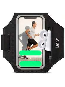 Mobile Phone Case Jogging Sports Band Mobile Phone Holder Arm With Zip Bag - màu đen - Xem 7
