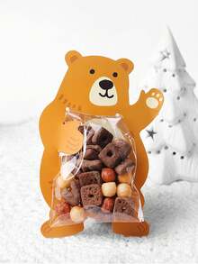 10张可爱卡通糖果包装卡，附赠食品袋，小零食卡通包装袋 - 彩色 - 查看 3