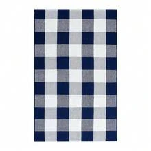 IOHOUZE Buffalo Plaid Checkered Rug 27.5\ X 43\ Front Door Mats, Washable Area Rugs For Front Porch Decor, Spring Summer Welcome Mats Outdoor, Navy White Rug For Farmhouse/Entryway/Home Entrance,One-Size,NavyandWhite24inchx38inchRectangular - 海軍藍和白色 24 英寸 x 38 英寸長方形 - 查看 10