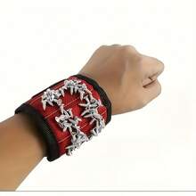 Super Strong Magnetic Wristband - Ideal For Screws, Nails, Bolts & Drill Bits - Unique Support Design, Perfect Gift For Dad, Boyfriend, Handyman, Electrician, Car Repair - A - View 5