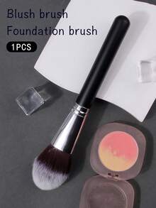 1支大号舌形散粉刷，柔软毛腮红刷，透明散粉刷，多功能化妆刷，旅行便携美妆工具