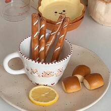 1pc Embossed Heart Bear Bread Cup, Breakfast Cup, Coffee Cup, Herbal Tea Cup, Birthday Gift, Christmas, Halloween, Home, Office Or Cafe Use, Reusable - Multicolor - View 9