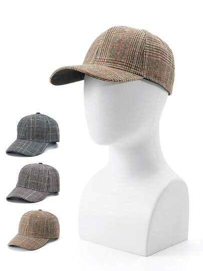 1 قبعة بيسبول زخرفية من البوليستر ذات حماية من الأشعة فوق البنفسجية بطبعات منقوشة وحروف، طراز بوهيمي كاجوال للنساء، موديل خريفي/شتوي عصري متعدد الاستخدامات، مناسبة للتنقل، بحافة منحنية مناسبة للجنسين