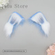 Auriculares eléctricos azules y blancos