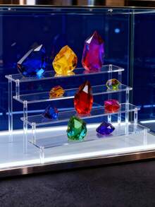 1个透明亚克力桌面汽车模型展示架，透明亚克力小雕像支架，多层娃娃展示架，桌面装饰展示柜。多层香水展示架，多功能收纳整理架。 - 無色 - 查看 3