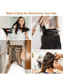 5.5cm 1/5/20/40pcs Fluffy Hair Clips, Professional Metal Hair Clips For Salons, DIY Tools, Hair Styling Accessories