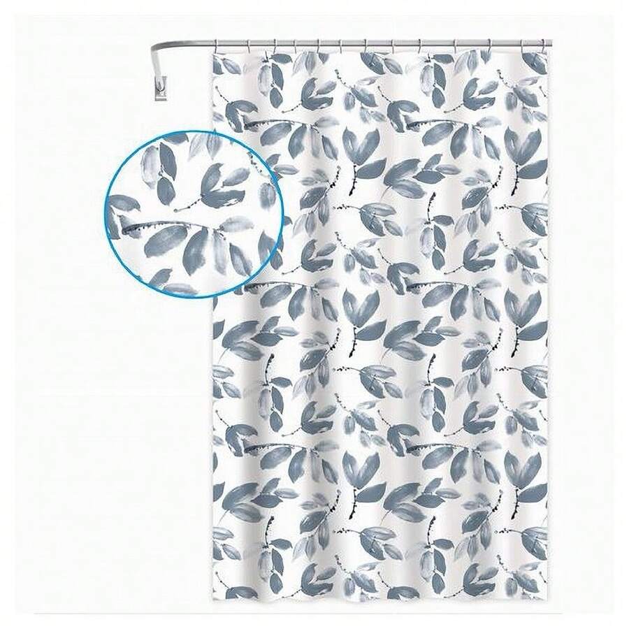 OISE ART STORE Tenda Per Doccia Vasca Bagno Con 12 Ganci Motivo Rametti Foglie 180x200 Cm 87577 - - Multicolore - Visualizzare 1
