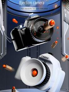 1pc Spy Mini Camera Stress Relief Toy, Camera Launcher Backpack Keychain One-Click Pendant Gift, Random Color Ejection Shell - Multicolor - View 9