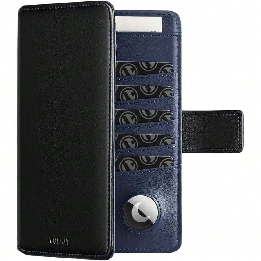 - portafolios para pasaporte compatible con soporte para Airtag con bloqueo RFID, Negro azul marino,36988012 - Rojo violeta - Ver 1