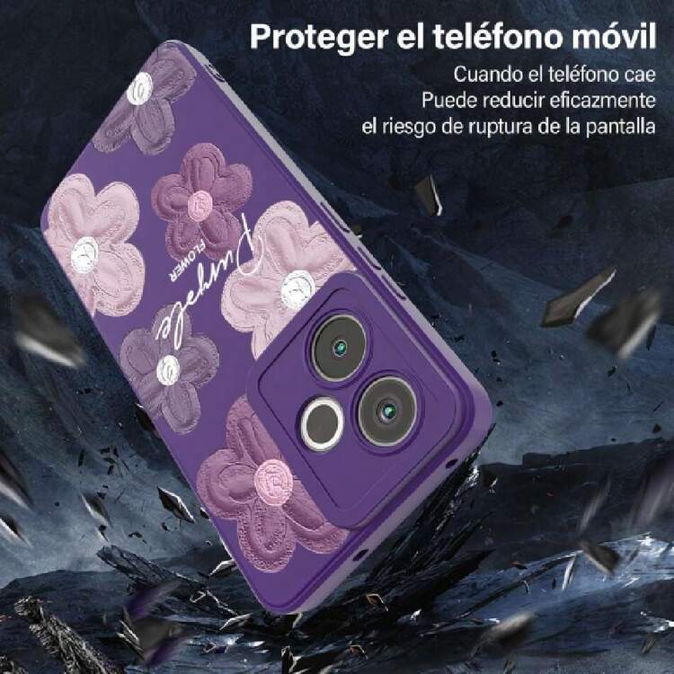 WBWONE Funda Para OPPO Realme 14 Pro 5G – Cristal Templado 9H Con Borde TPU Antigolpes, Patrón Degradado Y Acceso Total A Puertos
