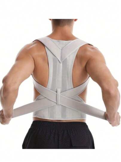 Ergonomic Back Support Brace – Adjustable Elastic Support, Breathable Fabric, Hand Washable, Posture Corrector For Men And Women,Sport Medicine, Posture Correction Ergonomic Design,Breathable Material, Back Brac,Unisex Adjustable Shoulder Strap, Comfortable And Breathable Design, Enhances Body Confidence, Lightweight And Flexible, Ideal For Daily Wear, Office Use, Sports And Fitness