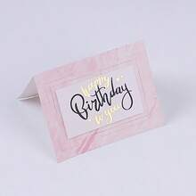 优雅生日贺卡套装，烫金贺卡，简约时尚设计 - 彩色 - 查看 13