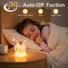 Lámpara de silicona fantasma, luz de silicona creativa Wizard, lámpara de noche recargable, luz nocturna regulable con temporizador de 30 minuto, adecuada para niños (Unicornio),36985913 - Rojo y blanco - Ver 2