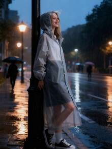 一件连帽加厚防水户外休闲运动雨衣，防风防水EVA加厚全身雨衣，适合旅行、户外骑行、徒步等活动，便携式成人女士雨衣保暖，闺蜜节、小狗、狂欢节、春夏精选、伴娘礼物、房间、卧室装饰、海滩、旅行、男士、女士、度假、妇女节、旅行必备、婚礼回礼、Y2K、卧室、汽车配件、厨房装饰、可爱小物、母亲节礼物、卧室装饰、花园、厨房装饰、夏季、海滩、旅行必备、房间装饰、软萌玩具、毕业季 - 彩色 - 查看 2