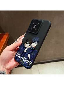 Funda de teléfono SamsungSamsung estilo anime de dos chicos en uniforme Blues Locks adecuada para Xiaomi Mi 15 Ultra, 14, 11T, Poco X7, X6, X3 NFC, M6, M4 Pro, 5G - Cubierta trasera suave mate con nuevo diseño lujoso, accesorio móvil, del dispositivo, impresión de dibujo animado, material duradero, textura suave, carcasa protectora, entusiastas de la tecnología - Blanco - Ver 4