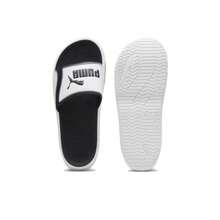 PUMA SoftridePro Slide 24 舒适简约男女通用拖鞋 - 白黑色 - 查看 7