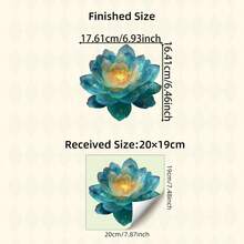 BRUP 1pc Green Light Luminous Lotus Toilet Sticker, Lifelike Plant-Themed Sticker, Removable Self-Adhesive PVC Sticker, Suitable For Toilet Lids And Water Tanks In Bedrooms And Bathrooms, Creative Luminous Sticker