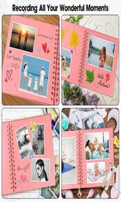 AIOR 12x12 Inch DIY Scrapbook - 80 Pages Hardcover Kraft Paper Blank Album, Pink Scrapbook For Baby, Couple, Anniversary, Valentine'S Day Gifts - ColorF - View 5