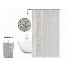 OISE ART STORE Tenda Per Doccia Vasca Da Bagno Astratto Riflessi Con 12 Ganci 240 X 180cm 87188 - - Multicolore - Visualizzare 2