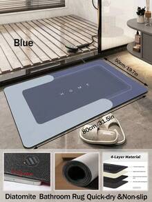 1/2片装柔软防滑浴室垫，吸水性硅胶浴室地毯，速干浴室垫，万圣节装饰地毯，房间装饰地毯，秋季装饰地毯 - 彩色 - 查看 10