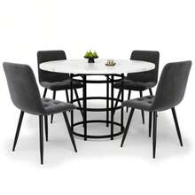 Dining Table & Chair Sets - Black and White - View 1