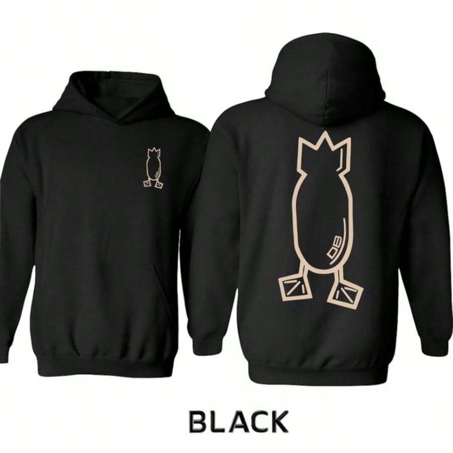 Dive Bomb Industries Classic Logo Hoodie, Duck Hunting Season Pullover Hoodie, Retro Waterfowl Decoy Club Hoodie, Vintage Inspired Hunter Gear Hoodie - 黑色 - 查看 1