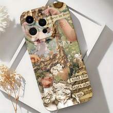 2026 nueva funda de teléfono esmerilada, funda de teléfono con arte floral y vintage con texto romántico "Creo en el amor libre, le dije a las estrellas sobre ti" para iPhone 17 14 Pro Max 13 12 11 Xs X  Galaxy S23 S22 S21 S20 Plus Ultra funda protectora para pareja regalo de San Valentín cumpleaños para él y ella - Negro - Ver 6