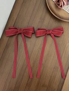 2 piezas Clips de pelo con lazo de unicolor versátil y minimalista para mujeres, elegantes y casuales, de alta gama con diseño de mariposa, adecuados para el uso diario, vacaciones, fiestas, cumpleaños, salidas, fotografía y cualquier ocasión. Un gran regalo para tu mejor amiga, clips de garra, pasadores de pelo, barrettes