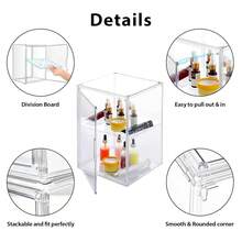 2Pack Makeup Organizer Storage, Large Capactiy Acrylic Bathroom Organizer, Clear Cosmetics Organizer Bins With Division Board For Vanity, Skincare, Countertop Storage And Display Case,Clear - thông thoáng - Xem 6