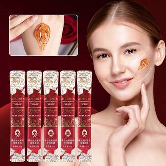 MERCILEN 1盒/10克 x 10片 保湿抗皱紧致植物萃取玫瑰精华睡眠面膜，适合所有肤质，Dreamhope奢华焕彩玫瑰茶面膜