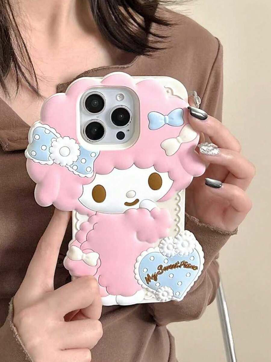 [Thương hiệu Saniro] Ốp điện thoại silicon chống nước, chống sốc hình nhân vật hoạt hình Sanrio Pink Melody, dễ thương và thời trang, tương thích với dòng 17, 11/12/12 Pro, 13/14/15, 13 Pro/14 Pro/15 Pro, 12 Pro Max/13 Pro Max/14 Pro Max/15 Pro Max, 16, 16 Pro, 16 Pro Max, 17, 17 Pro, 17 Pro Max - Hồng - Xem 1