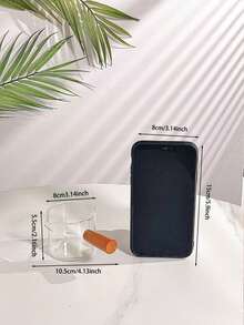 1pc Wooden Handle Glass Measuring Cup, Dual Spout Milk Pitcher, Kitchen Bar Restaurant Tool, Heat-Resistant Coffee Milk Cup, Italian Glass Coffee Measuring Cup, Latte Cup - Multicolor - View 3