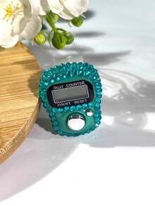 手指佩戴式水钻数字计数器，方便的钻孔设计手压计数器，适用于编织、祈祷（Tasbih）、锻炼、游戏计数和其他计数目的 - 彩色 - 查看 6