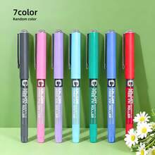 7pcs/Set 0.5mm Liquid Ink Colorful Ballpoint Pens, Quick-Drying Smooth Writing Pens For Journaling, Signing, Drawing, Office And School Use, Back To School Gift, Random Color - Multicolor - View 13