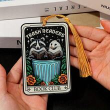 Whimsical Raccoon Bookmark With Tassel - Unique Animal Design, Perfect For Book Lovers, Suitable For Book Clubs, Gifts, And Everyday Reading - Multicolor - View 9