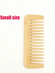1pc Wide-Tooth Bamboo Hair Comb, For Brushing And Styling Hair - Multicolor - View 11
