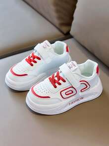 1 Pair Kids Shoes, New Spring/Autumn Boys Sports Shoes Girls Casual Sneakers Soft Sole Toddler Shoes - Red - View 1