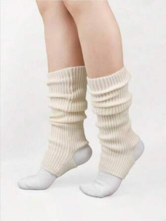 1 Pair Of 168N Knitted Socks For Women's Autumn And Winter, Warm And Cozy Jk College Pile Socks, Leg Covers And Ballet Dance Socks