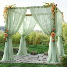 1/2 Pcs 10m Large Size Transparent Backdrop Curtain, Suitable For Party, Ceiling, Wedding Arch, Reception Area And Other Decoration Occasions