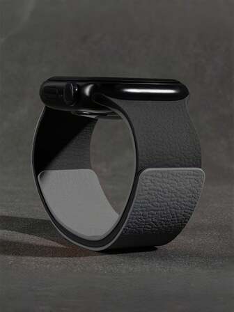 1ชิ้น สายนาฬิกาแม่เหล็กซิลิโคนลายลิ้นจี่ ยูนิเซกส์, เข้ากันได้กับ Apple Watch 42mm, 38mm, 40mm, 41mm, 44mm, 45mm, 46mm, 49mm, สายเปลี่ยนนาฬิกาอัจฉริยะแฟชั่นสำหรับ Series Ultra2, Ultra SE2, SE 11, 10, 9, 8, 7, 6, 5, 4, 3, 2, 1