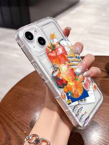 1 chiếc ốp lưng điện thoại TPU trong suốt, thời trang, in hình trái cây và thực phẩm, có khả năng hấp thụ sốc, tương thích với iPhone 16/16Pro/16Plus/15/15ProMax/15Pro/11/12/13/14ProMax/12Mini/13Mini/11Pro/11ProMax/12Pro/12ProMax/13Pro/13ProMax/14Pro/14ProMax, ốp lưng mềm mại với cảm giác cao cấp. - Nhiều màu - Xem 4
