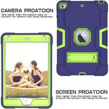 Funda para iPad Mini 4 para iPad Mini 5 Funda para iPad Mini Retina de 7,9 pulgadas, Carcasa Case Estuche Funda protectora resistente a prueba de golpes, delgada y resistente con soporte incorporado para iPad Mini 4/5-Azul marino amarillo verde,36999907 - Celeste - Ver 6