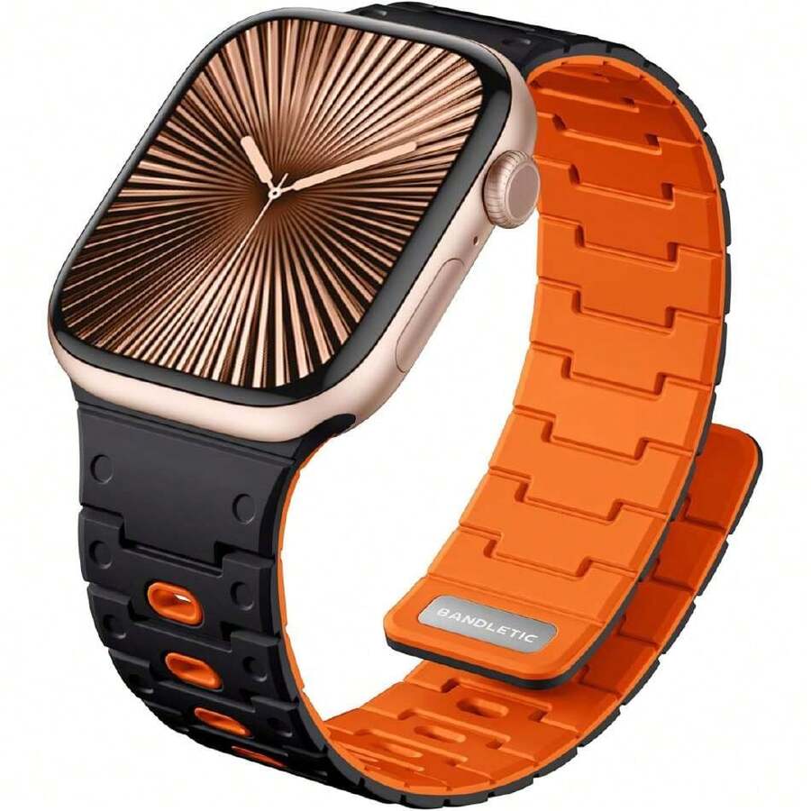 Bandletic - Silicone Magnetic Strips Compatible With ,37006841 - Red and White - View 1