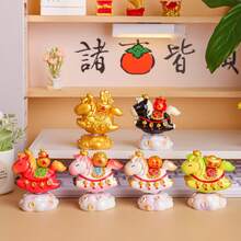 2026 New Bestselling Item - Cute Cartoon "Rolling Wealth" Feng Shui Decoration Statue, Office Desk Ornament, Symbolizing Good Fortune, Chinese New Year Gift For Colleagues, Boyfriends And Girlfriends (Pipes, Machinery, Office Desk Accessories)