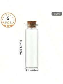 Portable Mini Bottled Storage Jar, Practical Cork Sealed Glass Jar, High Airtightness Compact Glass Bottle