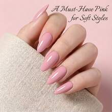 طلاء أظافر جل وردي فاتح رقم 018، لون باستيل حلو كزهر الكرز، يتم تثبيته بالأشعة فوق البنفسجية/الصمام، طلاء أظافر جميل للربيع والصيف - وردي فاتح - مشاهدة 8