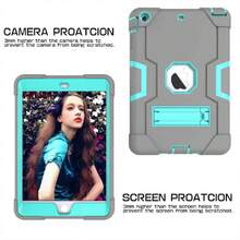 Funda para iPad Mini, Funda para iPad Mini 2, Funda para iPad Mini 3, Funda para iPad Mini Retina, Funda protectora delgada resistente a prueba de golpes con soporte incorporado para iPad Mini 1/2 / 3-Gris Verde Menta,36999909 - Rosa Oxidada - View 5