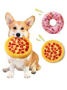 1pc Plush Dog Chew Doll, Dog Squeaky Doll, Soft Plush Pet Doll, Suitable For Small And Medium Dogs - Multicolor - View 1