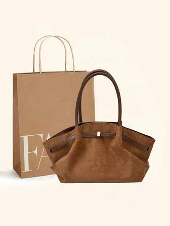 Nuevo bolso de hombro, bolso cruzado y bolso de mano de mujer elegante y vintage, de piel, gamuza y terciopelo en patchwork, de gran capacidad, duradero, ligero y versátil para el trabajo, los viajes, los negocios y el almacenamiento de cosméticos