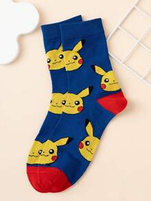 pokemon 1 Đôi tất nam họa tiết Pikachu thuộc series Pokémon, hình hoạt hình ngộ nghĩnh, nhiều màu sắc, chất liệu jacquard, dài đến bắp chân, unisex, thích hợp cho thể thao, mọi mùa, có size châu Âu và Mỹ, thoải mái, thoáng khí, bền, màu sắc tươi sáng, phù hợp cho mặc hàng ngày, chất liệu cao cấp, không gây bí bách. - Nhiều màu - Xem 3